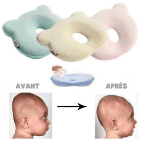 Oreiller pour bébé corrigeant et prévenant la plagiocéphalie (Anti Tête Plate) - TÊTE RONDE