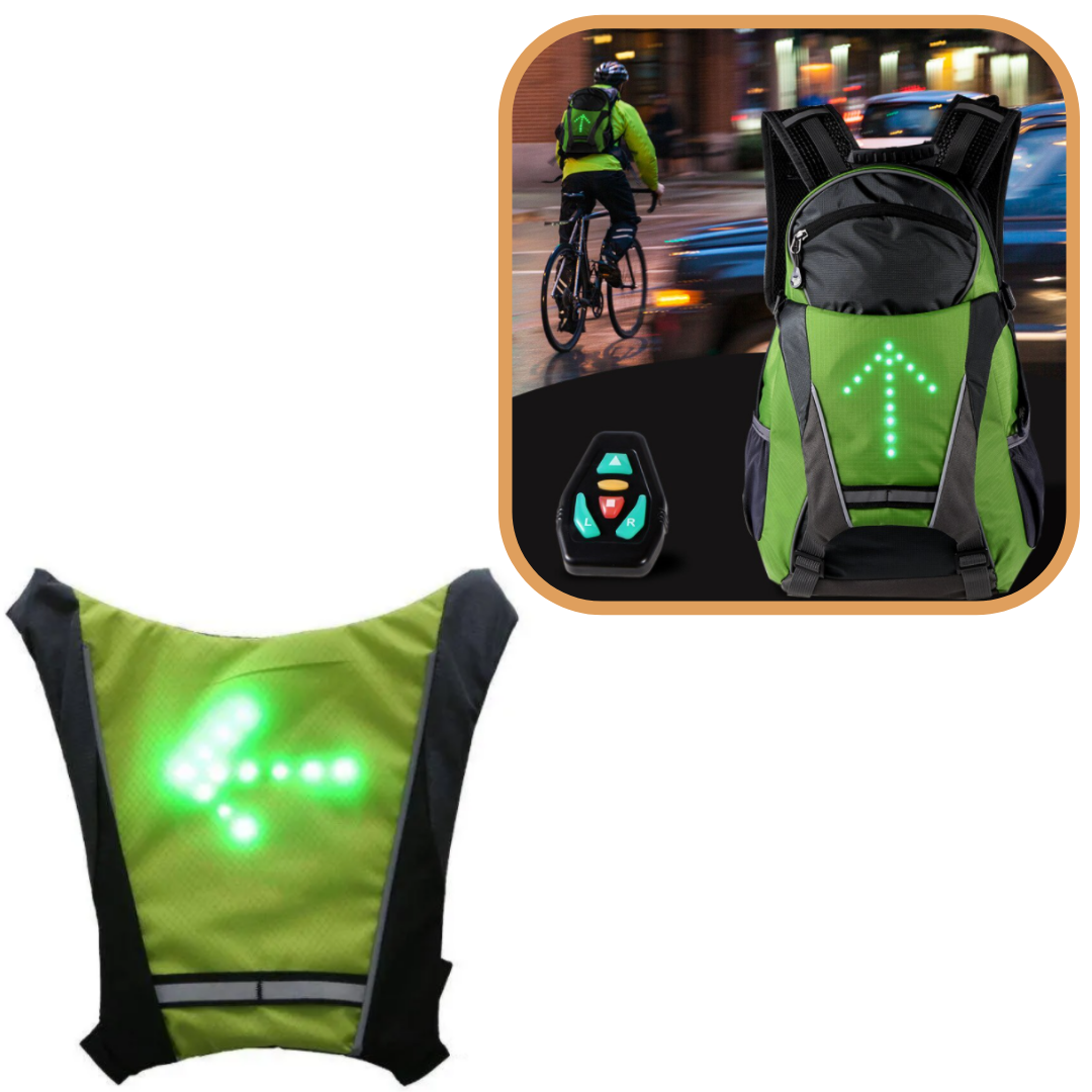 Gilet de cyclisme réfléchissant avec LED de signalisation