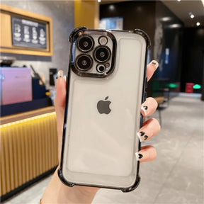 Coque iPhone anti-choc translucide métallisée - Coque luxueuse, résistante et avec protection 360º