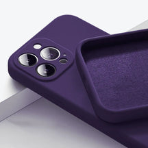 Coque iPhone en Silicone Mat et Microfibre - Ultra Fine avec Haute Protection 360º et Toucher Doux