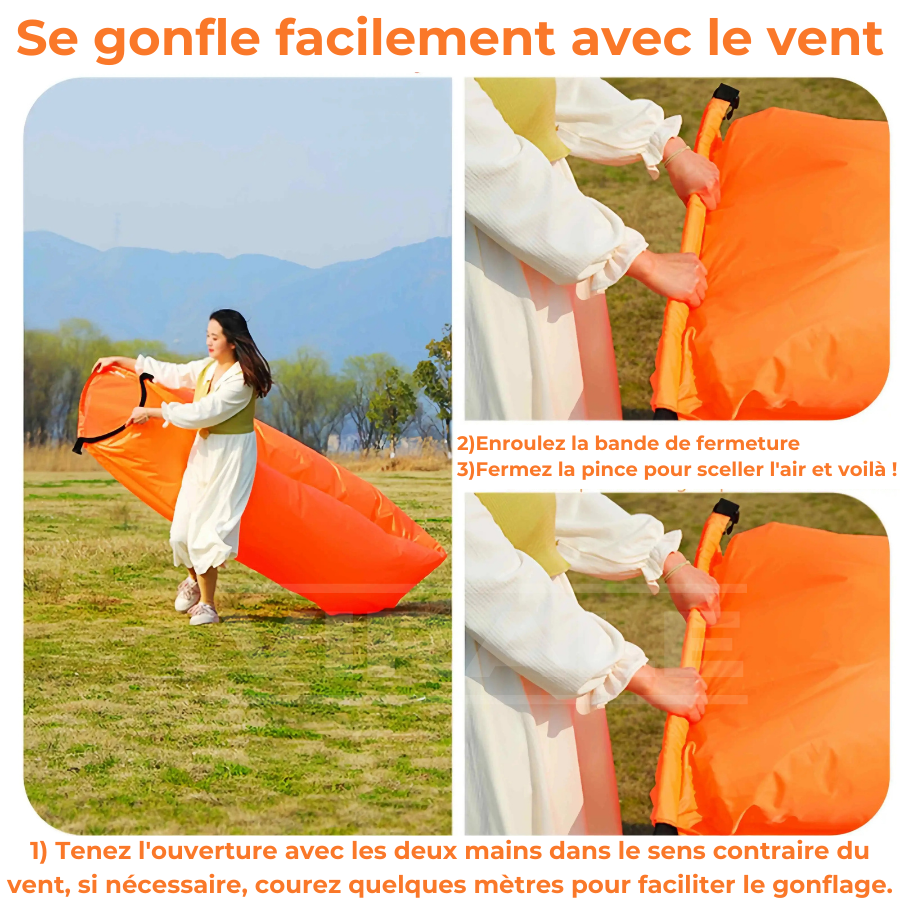 Canapé gonflable portable | Super Promotion d'Été : Achetez et Recevez un Gobelet Thermique Exclusif