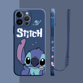 Coque iPhone Couple Stitch et Angel - Coque de Haute Protection avec Cordonnette Offerte