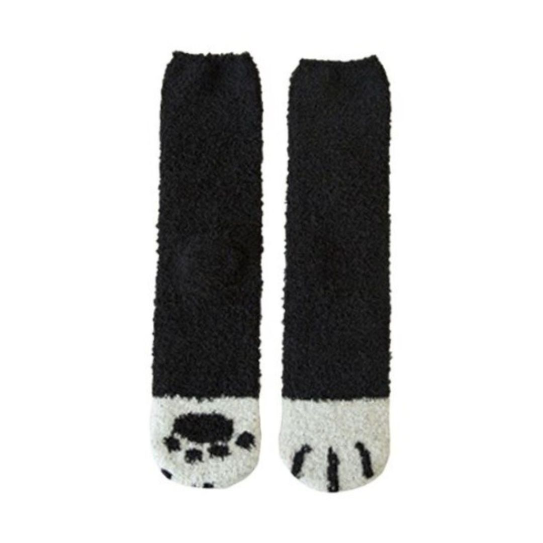 Chaussettes chaudes pattes de chat hiver