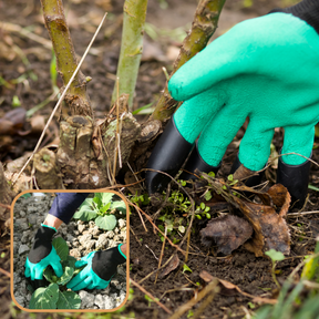 Gants de jardinage avec griffes en plastique