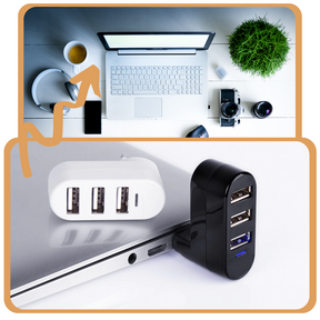 Adaptateur Multi port USB rotatif