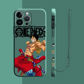 Coque iPhone One Piece Luffy et Zoro - Coque Haute Protection avec Cordonnette Offerte