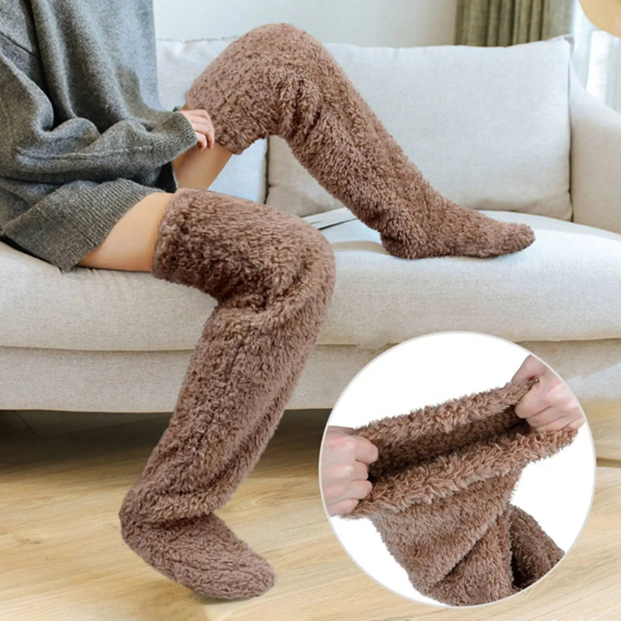 Chaussettes Douillettes Doublées en Polaire - Couvre la Jambe