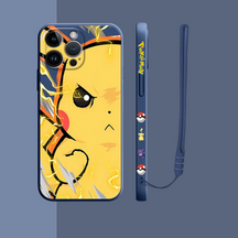 Coque iPhone Pokémon Pikachu et Gengar - Coque de Haute Protection avec Cordonnette Offerte