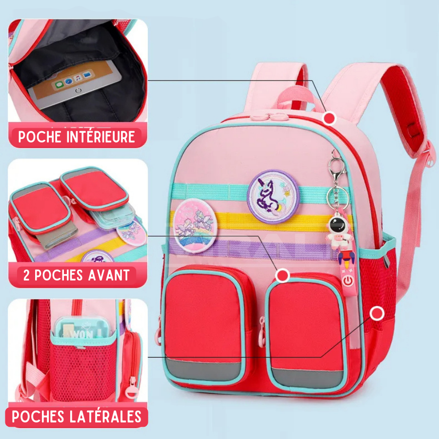 Sac à dos enfant avec double poche avant - Tout ce dont vous avez besoin tient dans un sac léger