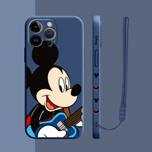 Coque iPhone Couple Mickey et Minnie Musiciens - Étui de Haute Protection avec Cordon Offert