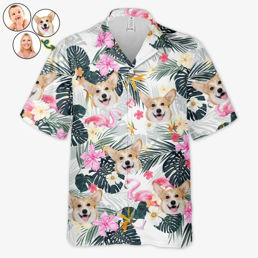 Chemise Hawaïenne Personnalisée "C'est l'Été et le Moment de Voyager" - Pour Chiens et Chats - Cadeau d'Été Personnalisé, Cadeau pour Propriétaires et Amoureux des Animaux