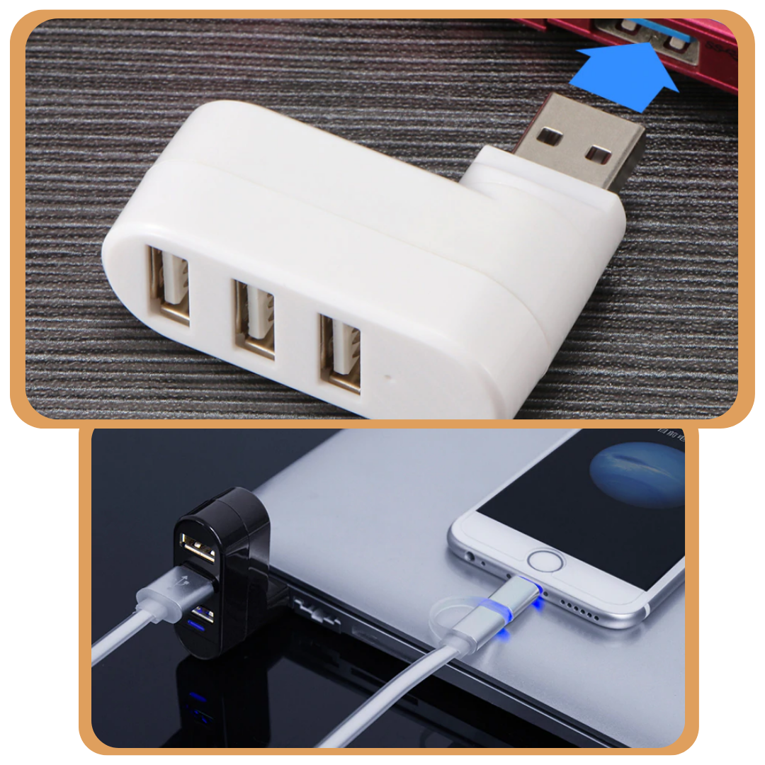 Adaptateur Multi port USB rotatif