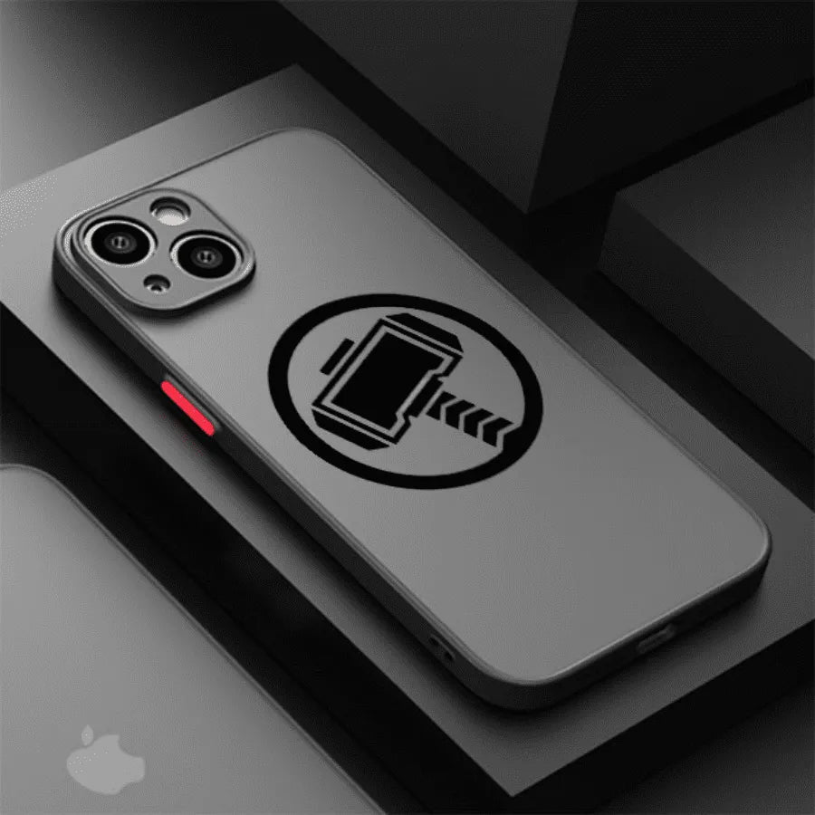 Coque iPhone Logo Translucide des Super-Héros Marvel - Étui de Haute Protection et Résistance