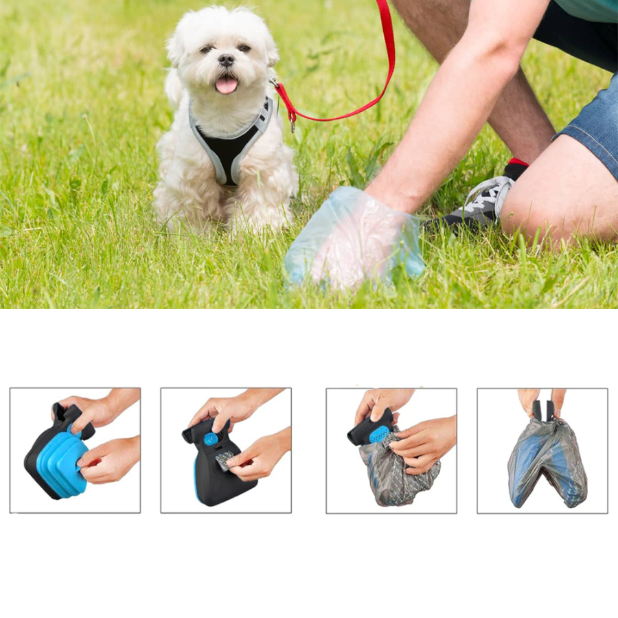 Dog Scooper - Ramasse-Crottes pour Chien [En achetant aujourd'hui, vous recevez gratuitement 5 rouleaux de sacs hygiéniques]