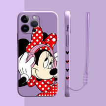 Coque iPhone Couple Mickey et Minnie Musiciens - Étui de Haute Protection avec Cordon Offert