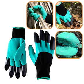 Gants de jardinage avec griffes en plastique