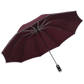 Parapluie inversé LED à bandes réfléchissantes