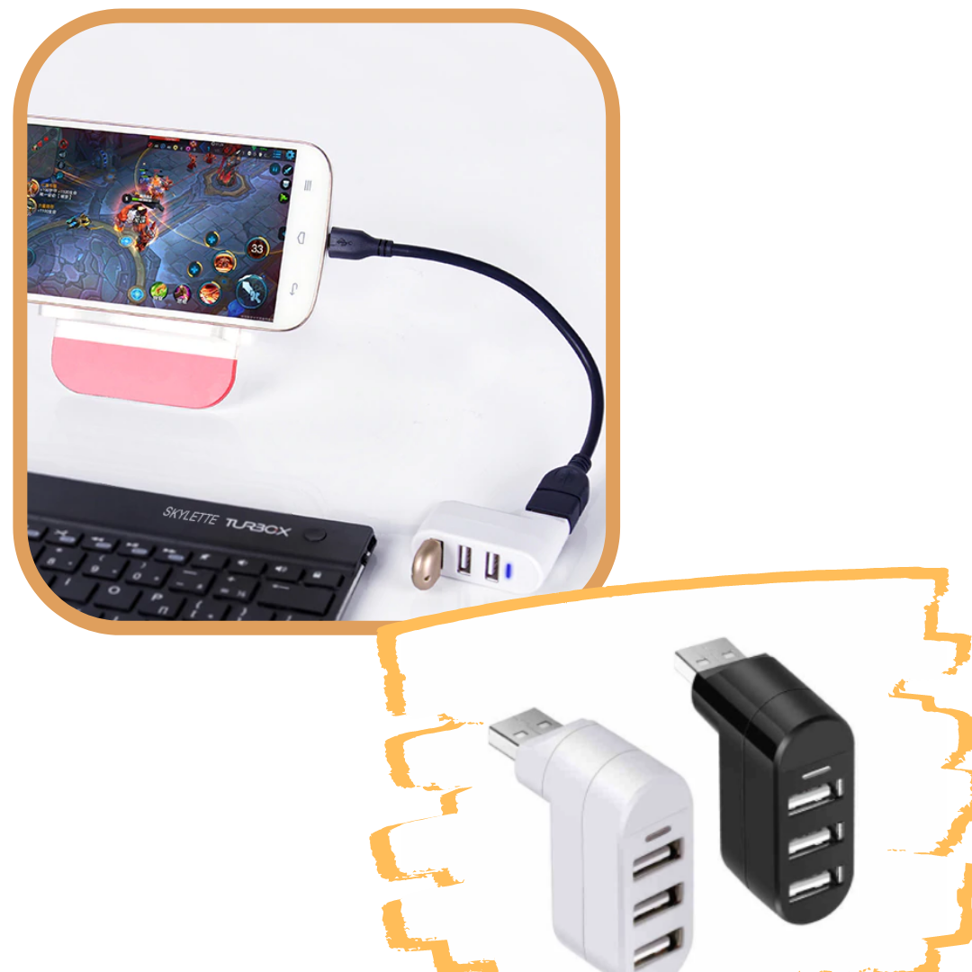 Adaptateur Multi port USB rotatif