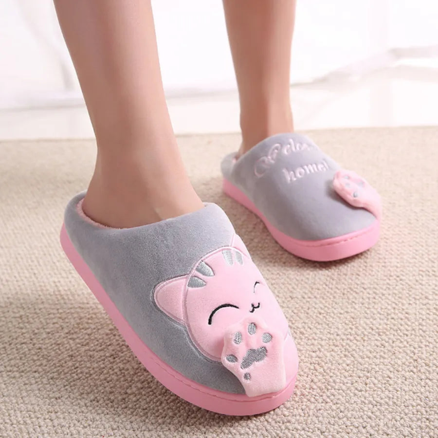 Chaussons Chaton Chauds Welcome Home - Parfaits pour l'Hiver et les Jours Froids PROMOTION 50% DE RÉDUCTION