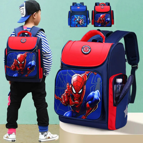 Sac à dos Enfant Premium de Grande Capacité Super Héros - Captain America et Spider-Man