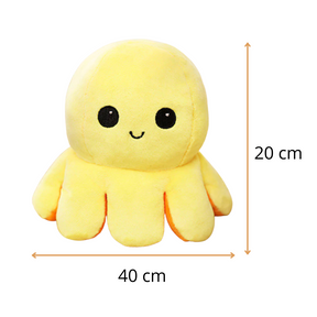 Peluche Géante pieuvre réversible 40cm