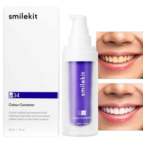 Smilekit V34 Colour Corrector Serum - Blanchiment Dentaire Instantané  | Technologie de blanchiment des dents cliniquement prouvée