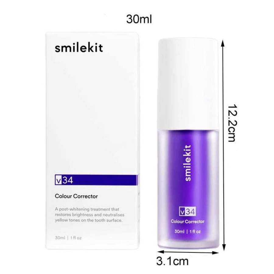 Smilekit V34 Colour Corrector Serum - Blanchiment Dentaire Instantané  | Technologie de blanchiment des dents cliniquement prouvée