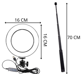 Anneau lumineux 16 cm avec trépied