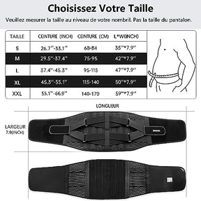 Ceinture de Maintien du Dos - Ceinture de Soutien Lombaire Réglable