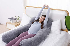 Coussin de Grossesse en forme de U - Oreiller de Maternité pour Femmes