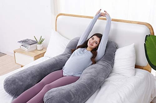 Coussin de Grossesse en forme de U - Oreiller de Maternité pour Femmes