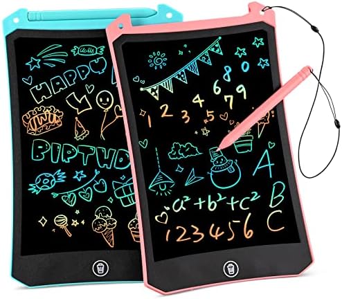 Tablette Dessin pour Enfants Effaçable - Ardoise Magique d'Écriture LCD 12 Pouces avec Bouton Effacement