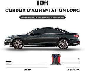 Gonfleur Compresseur Pneu Voitures - Compresseur à Air Portatif 12V avec Jauge