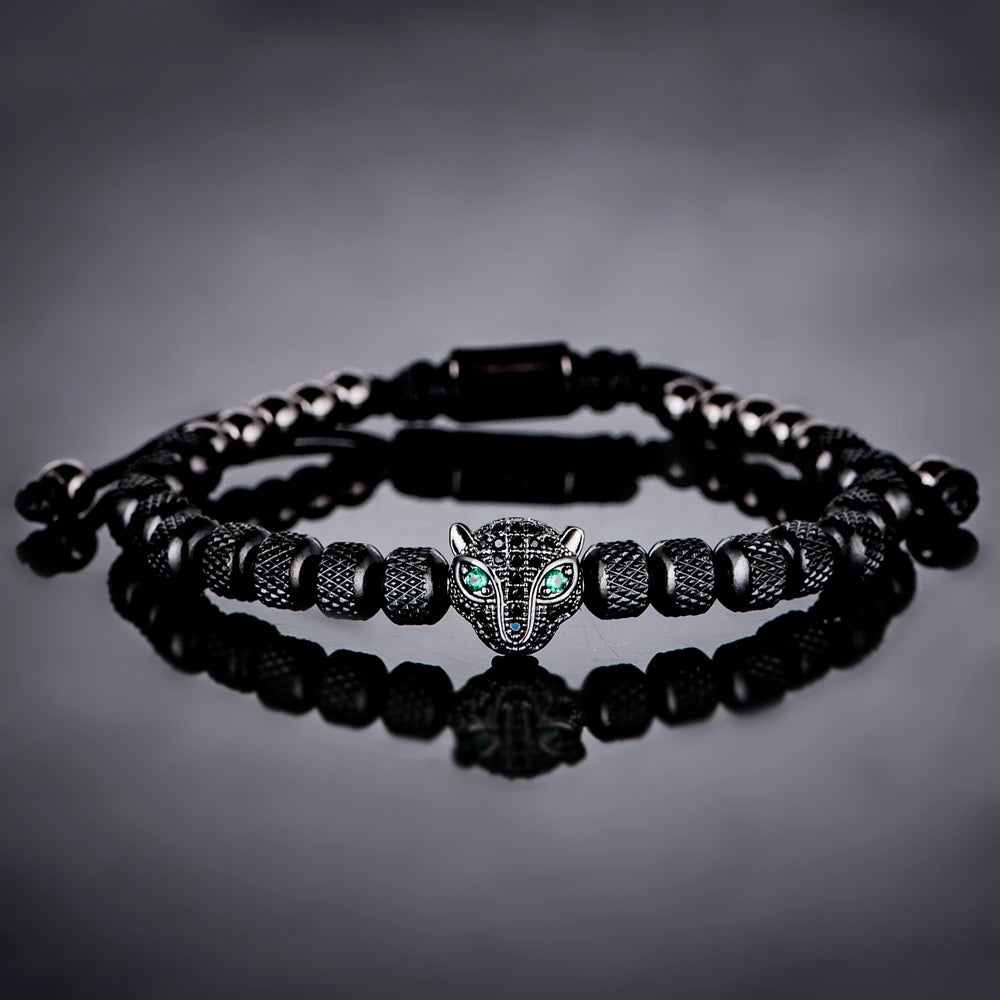 Kit 3 Bracelets LUXURY PANTHER - Acier Inoxydable Plaqué Or et Argent Sertis de Cristaux de Zirconium [Dernières pièces en promotion !]