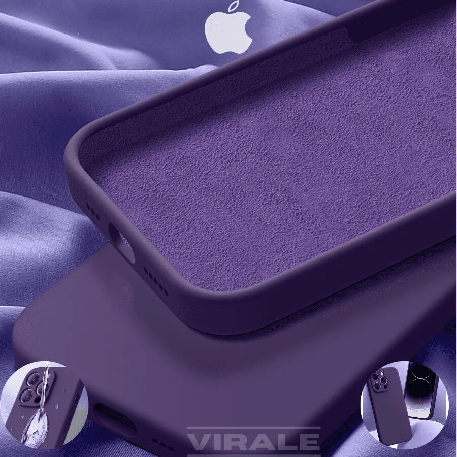 Coque iPhone en Silicone Mat et Microfibre - Ultra Fine avec Haute Protection 360º et Toucher Doux