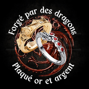 Bague Incrustée Plaquée Or et Argent House Of Dragon - SUPER PROMOTION 50% DE RÉDUCTION + LIVRAISON GRATUITE | Dernières unités