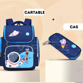 Sac à Dos Enfant Premium Imperméable Unisexe - Aventure Spatiale à l'École + Cadeau