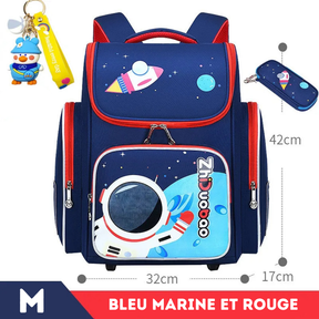 Sac à Dos Enfant Premium Imperméable Unisexe - Aventure Spatiale à l'École + Cadeau