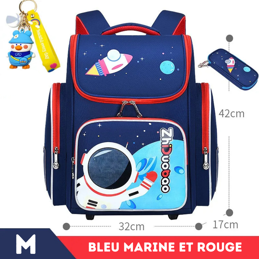 Sac à Dos Enfant Premium Imperméable Unisexe - Aventure Spatiale à l'École + Cadeau