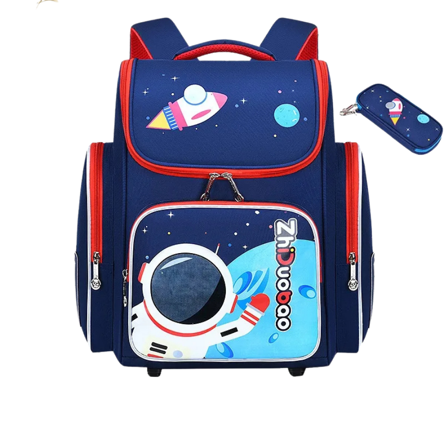 Sac à Dos Enfant Premium Imperméable Unisexe - Aventure Spatiale à l'École + Cadeau