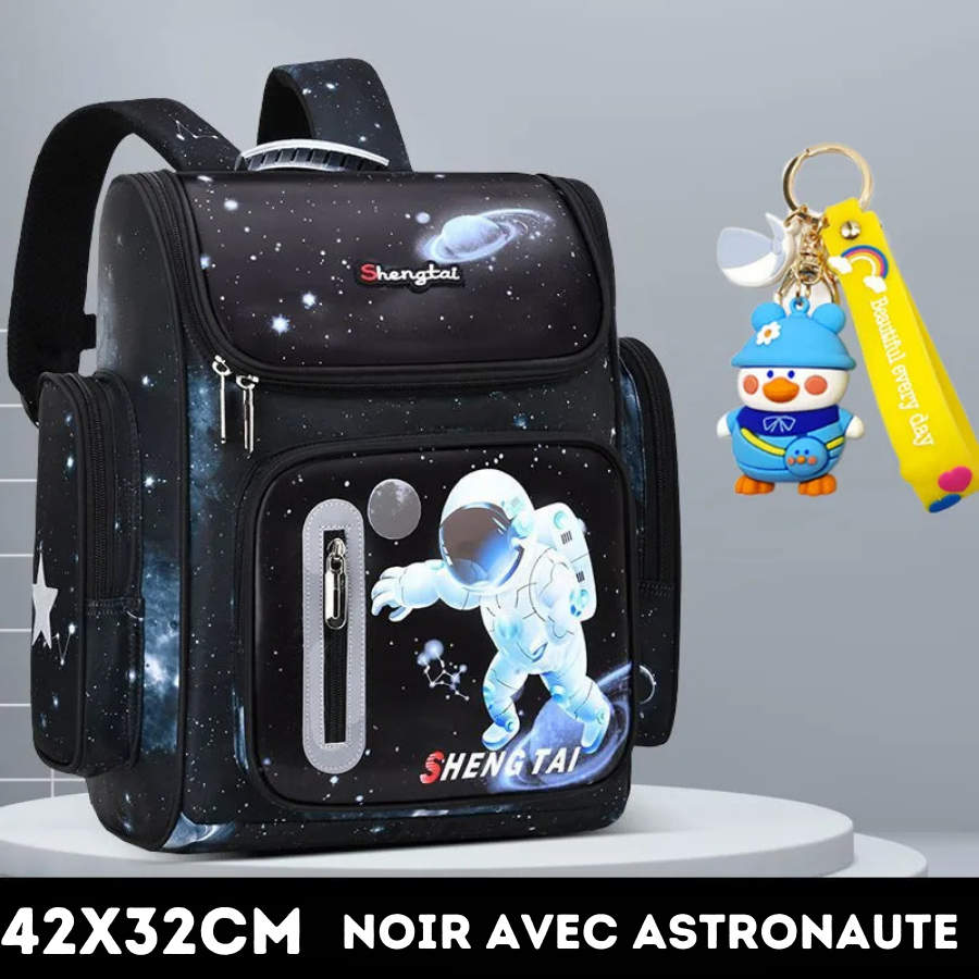 Sac à Dos Enfant Premium Imperméable Unisexe - Aventure Spatiale à l'École + Cadeau