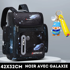 Sac à Dos Enfant Premium Imperméable Unisexe - Aventure Spatiale à l'École + Cadeau