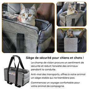 Siège de Sécurité pour Chats et Petits Chiens SafePaws Original | Votre Animal de Compagnie Plus Confortable et Tranquille avec Beaucoup de Sécurité [Dernières Unitès à -50%]