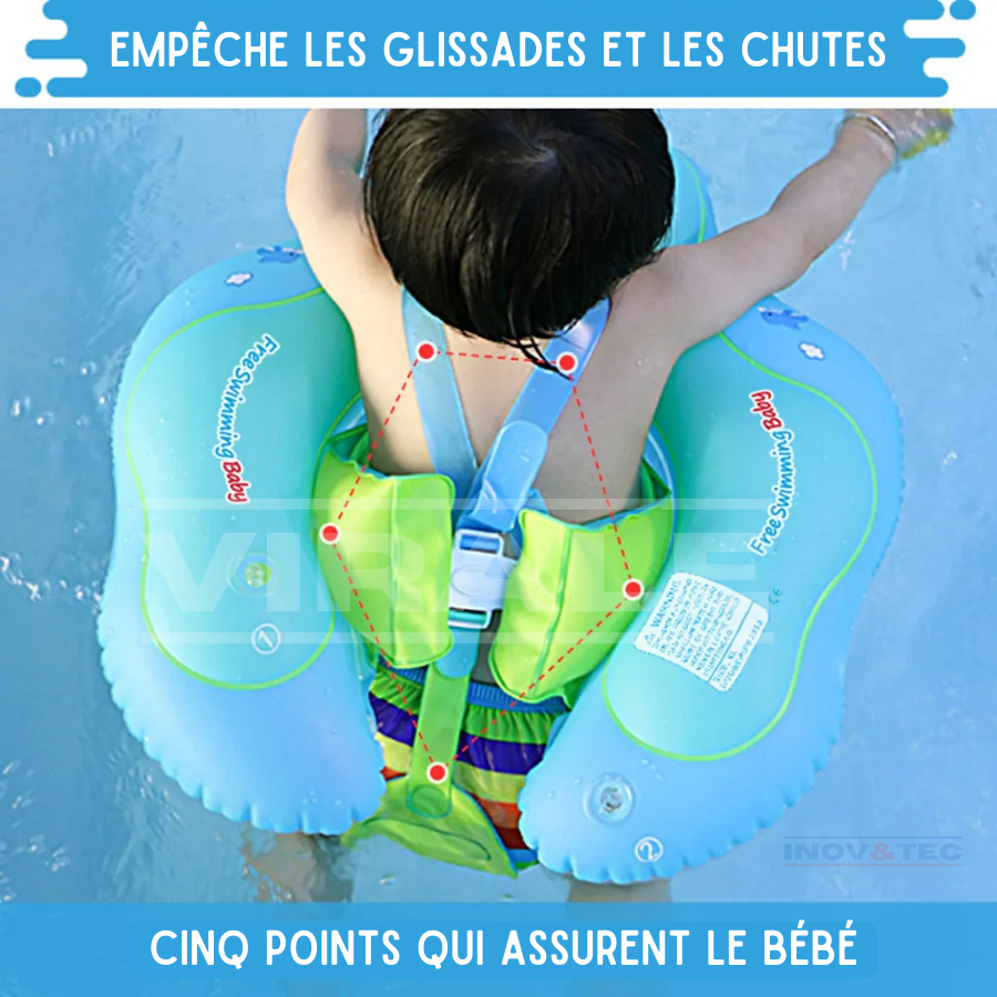 Bouée Enfant Mer et Piscine avec Protection Solaire SUMMER TIME - Divertissement avec Sécurité Garantie