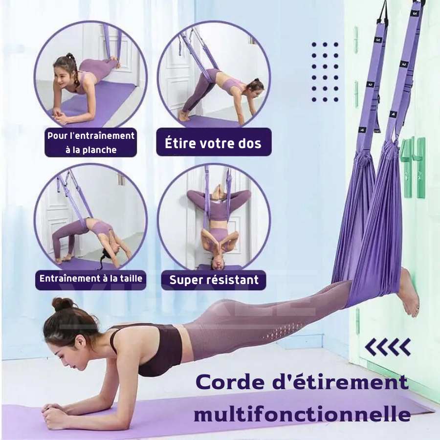 Corde de Yoga Professionnelle pour Soulagement des Douleurs Dorsales et Étirement ZenFLEX - DERNIER JOUR À -50%