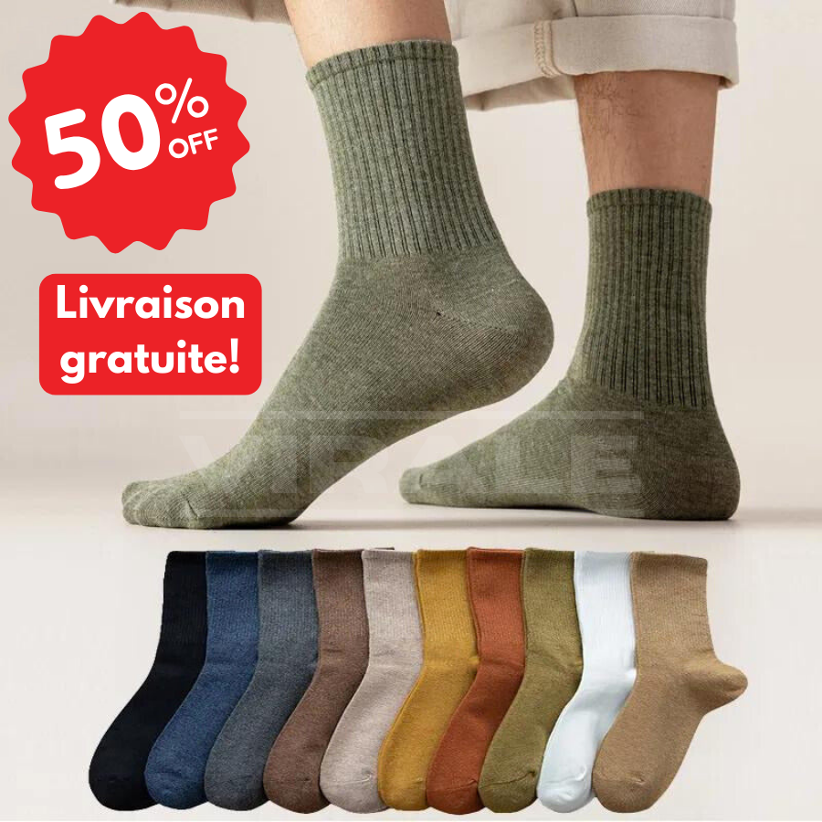 Chaussettes en Coton Péruvien Peigné Mi-Mollet | Liquidation 50% de réduction + LIVRAISON GRATUITE