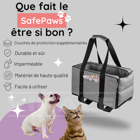 Siège de Sécurité pour Chats et Petits Chiens SafePaws Original | Votre Animal de Compagnie Plus Confortable et Tranquille avec Beaucoup de Sécurité [Dernières Unitès à -50%]