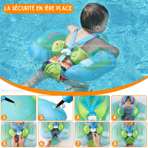 Bouée Enfant Mer et Piscine avec Protection Solaire SUMMER TIME - Divertissement avec Sécurité Garantie