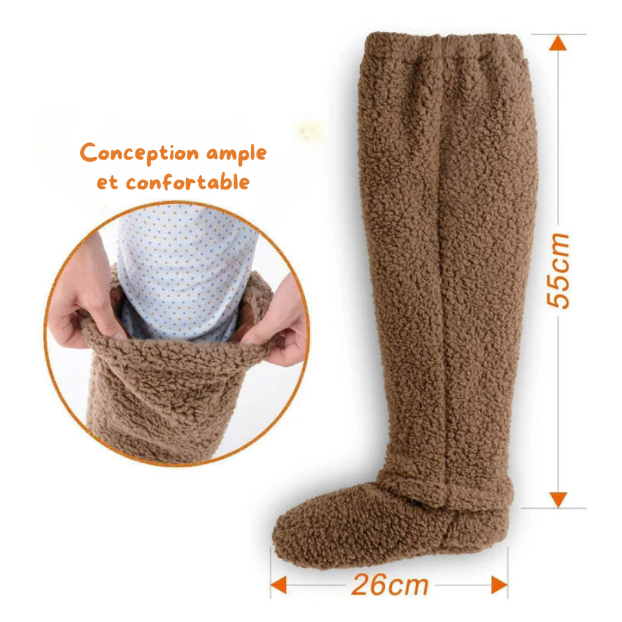 Chaussettes Douillettes Doublées en Polaire - Couvre la Jambe