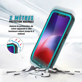 Coque iPhone 100% étanche et protection anti-choc 360° - Avec bracelet flottant offert